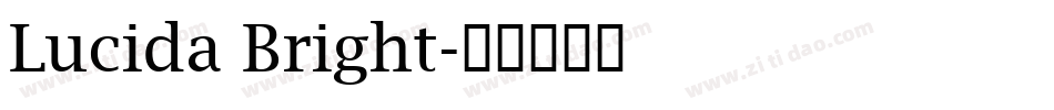 Lucida Bright字体转换